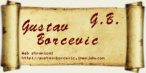 Gustav Borčević vizit kartica